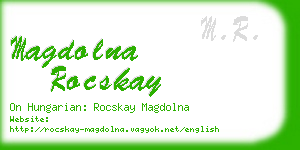 magdolna rocskay business card